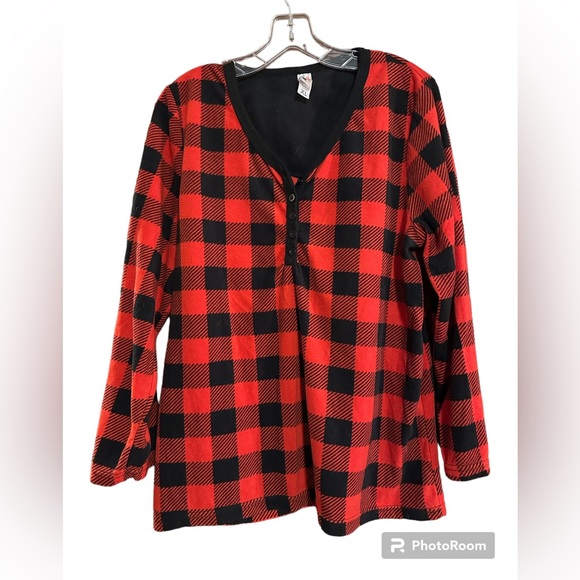 Tops - Arctic Trail Red & Black Top